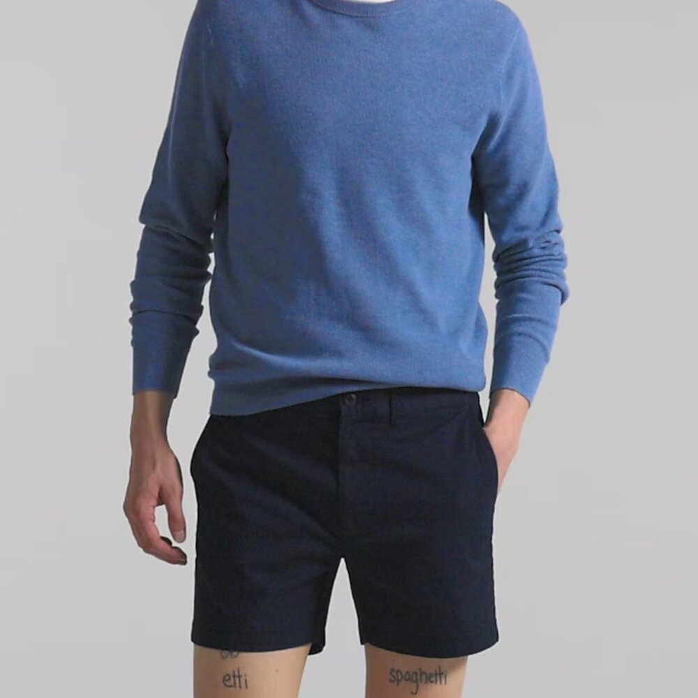 J Crew 5" stretch chino short Size 42 Navy